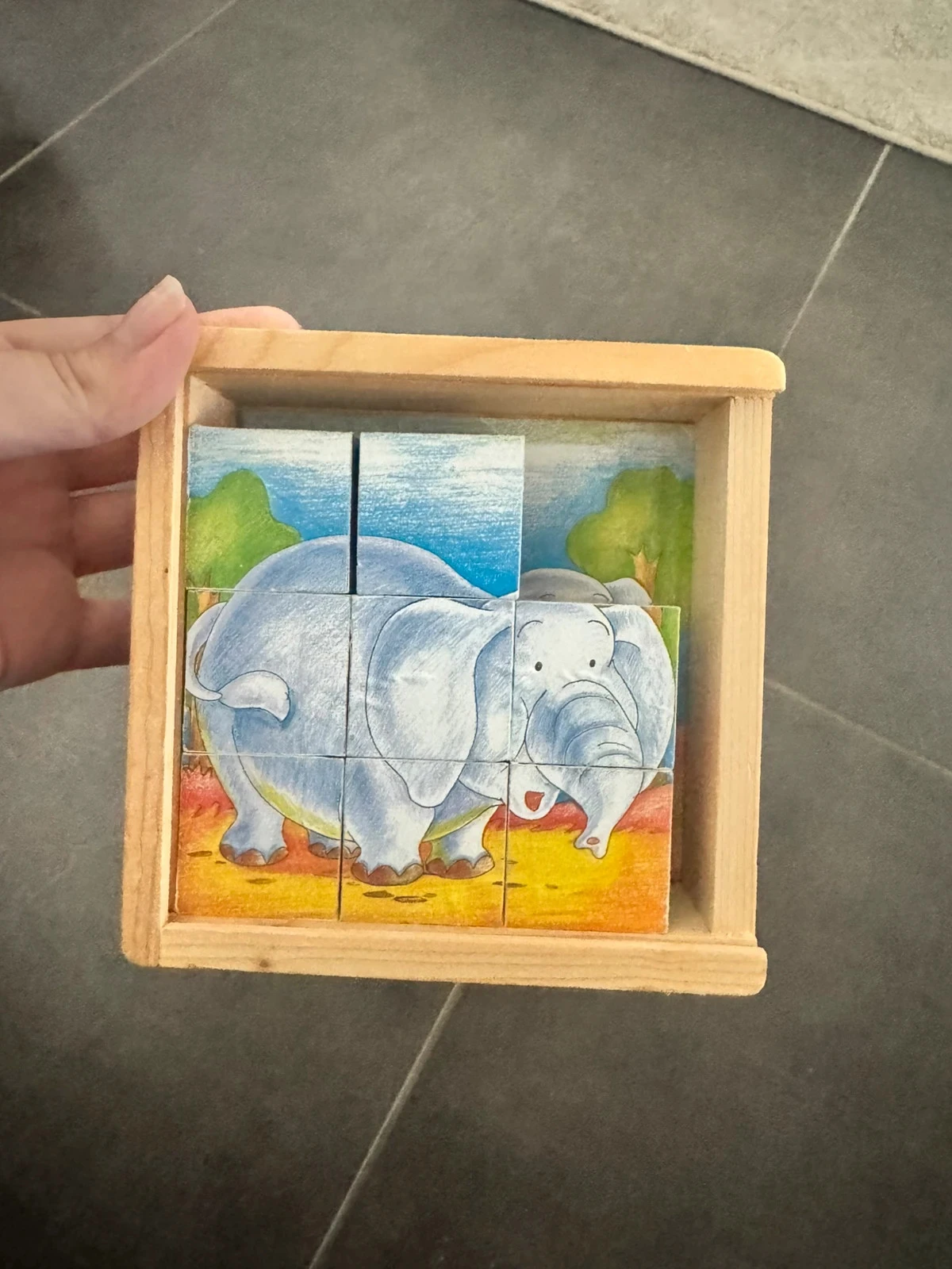 Wooden cube puzzle – several animals – photo 5